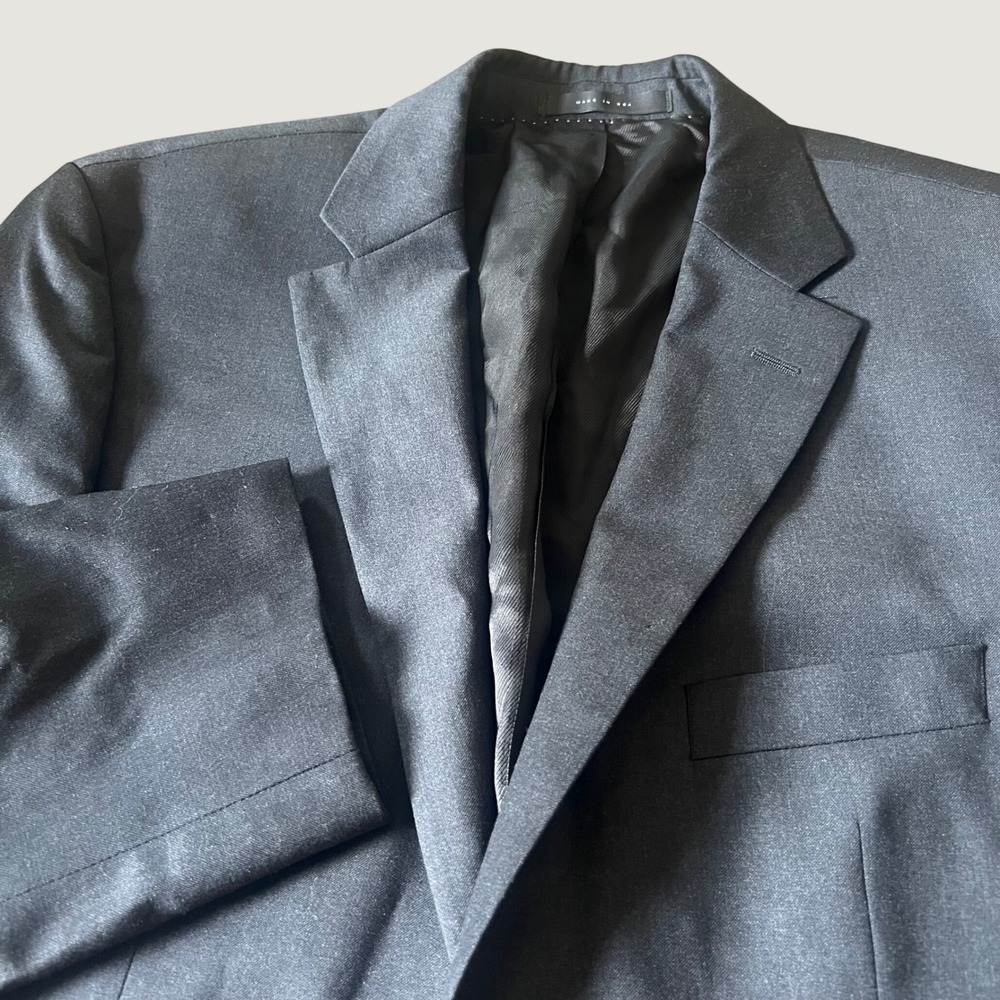 Hugo Boss Men's 50C Blazer Charcoal Grey Reda Super 100 Virgin Wool Sport Coat